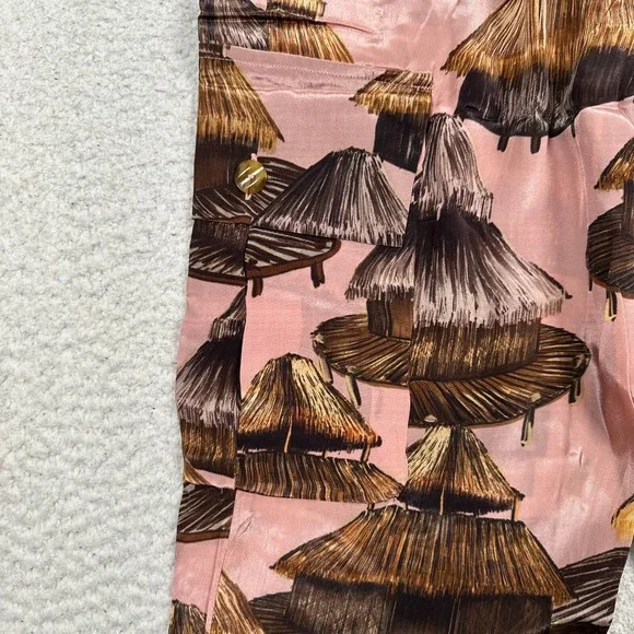 NWT Farm Rio Shuhu Beige Cargo Pants Women's XS Elastic Waist Everyday $175 - Picture 10 of 13